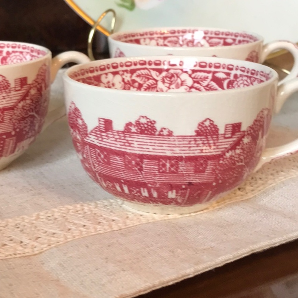 4 Homer Laughlin teacups
